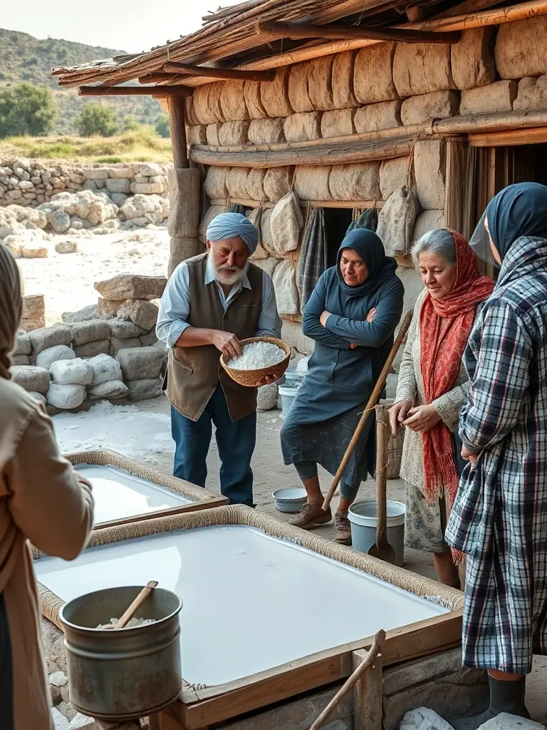 A captivating image of a workshop where participants are learning about oyster farming practices from local experts, emphasizing the organization's role in cultural education.